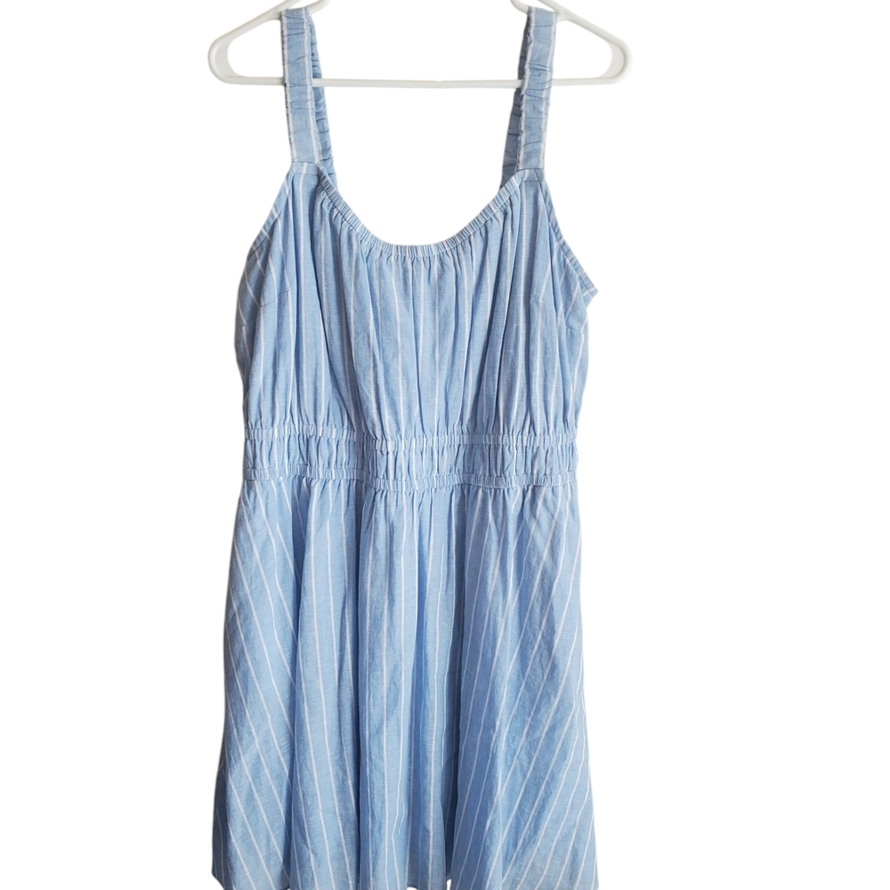 Blue Striped  Dress